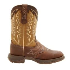 Lady Rebel By Durango Womens Nicotine Leather Let Love Fly Cowboy Boots -ROPER Shop RD4424 profile square