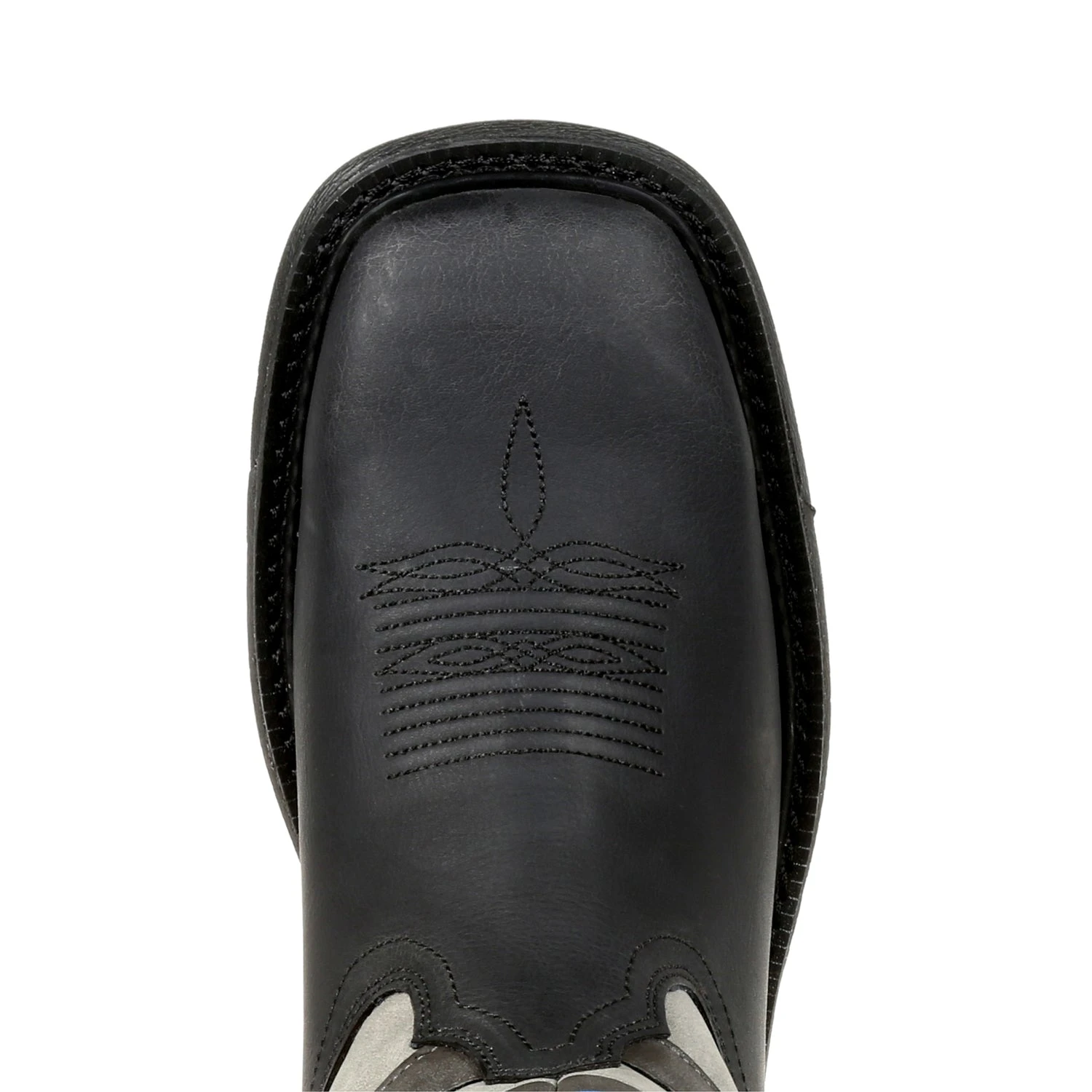 Rocky Boots Rocky Womens Black Leather Blue Line Western Cowboy Boots 3 Rocky Boots Rocky Womens Black Leather Blue Line Western Cowboy Boots - Image 3